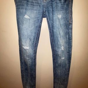 rock revival skinny raven jeans